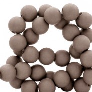 Acrylic beads 6mm Matt Incense grey